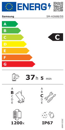 Official EU energy label for this model