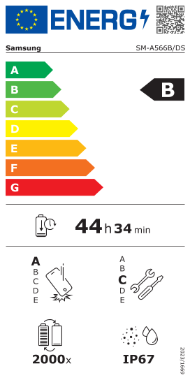 Official EU energy label for this model