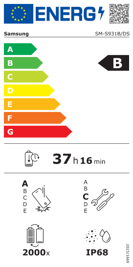 Official EU energy label for this model